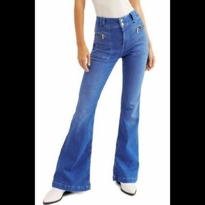 We The Free Layla Flare Leg Jeans Electric Blue